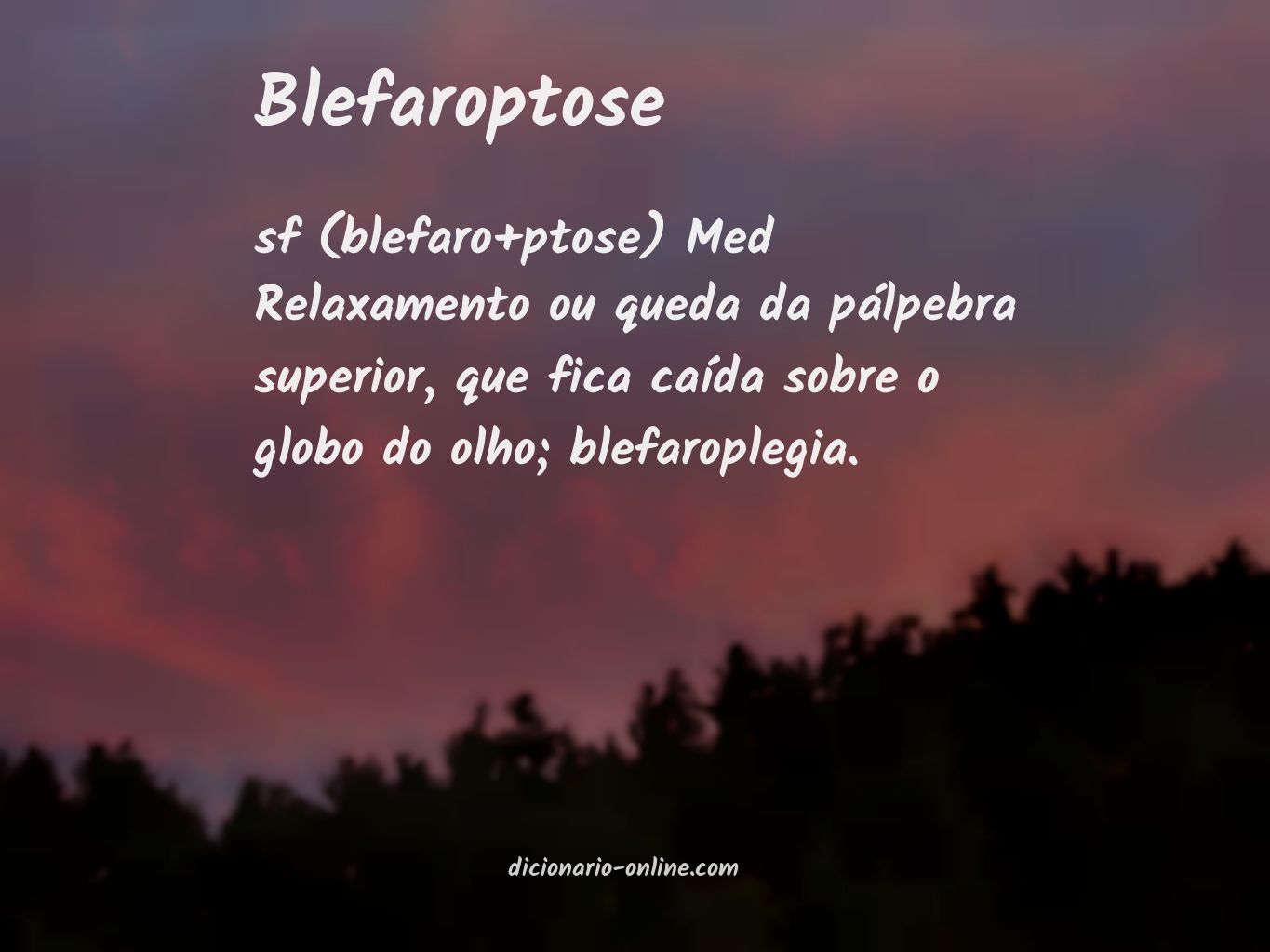 Significado de blefaroptose
