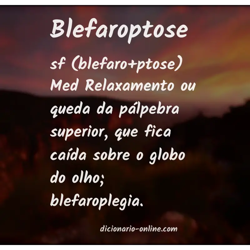 Significado de blefaroptose