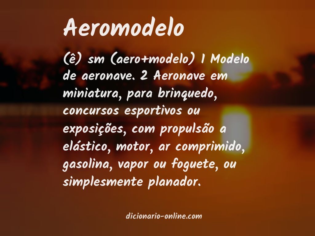 Significado de aeromodelo