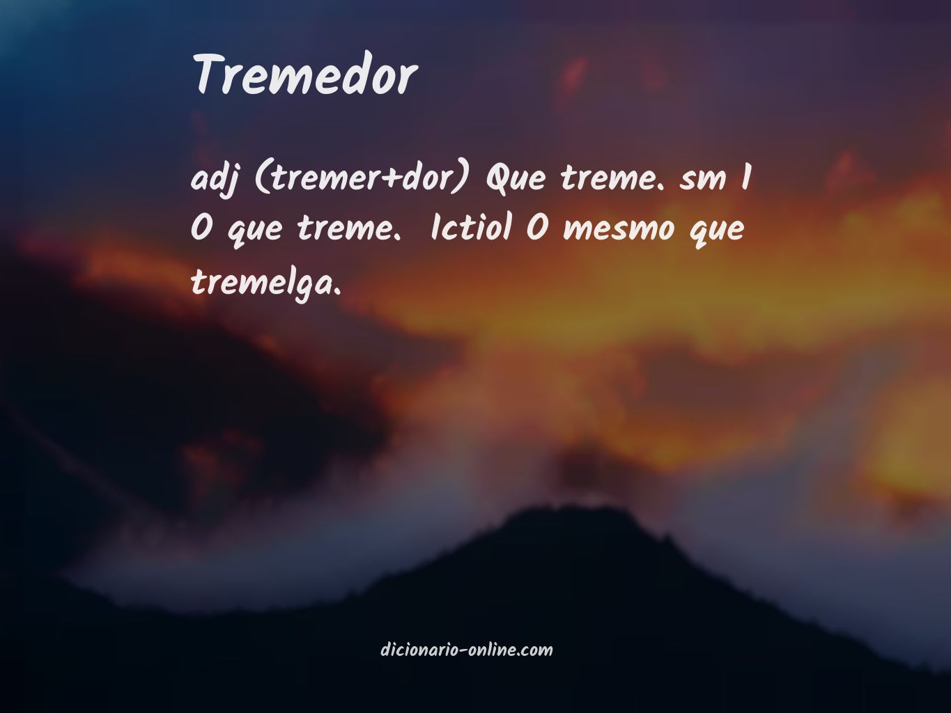 Significado de tremedor