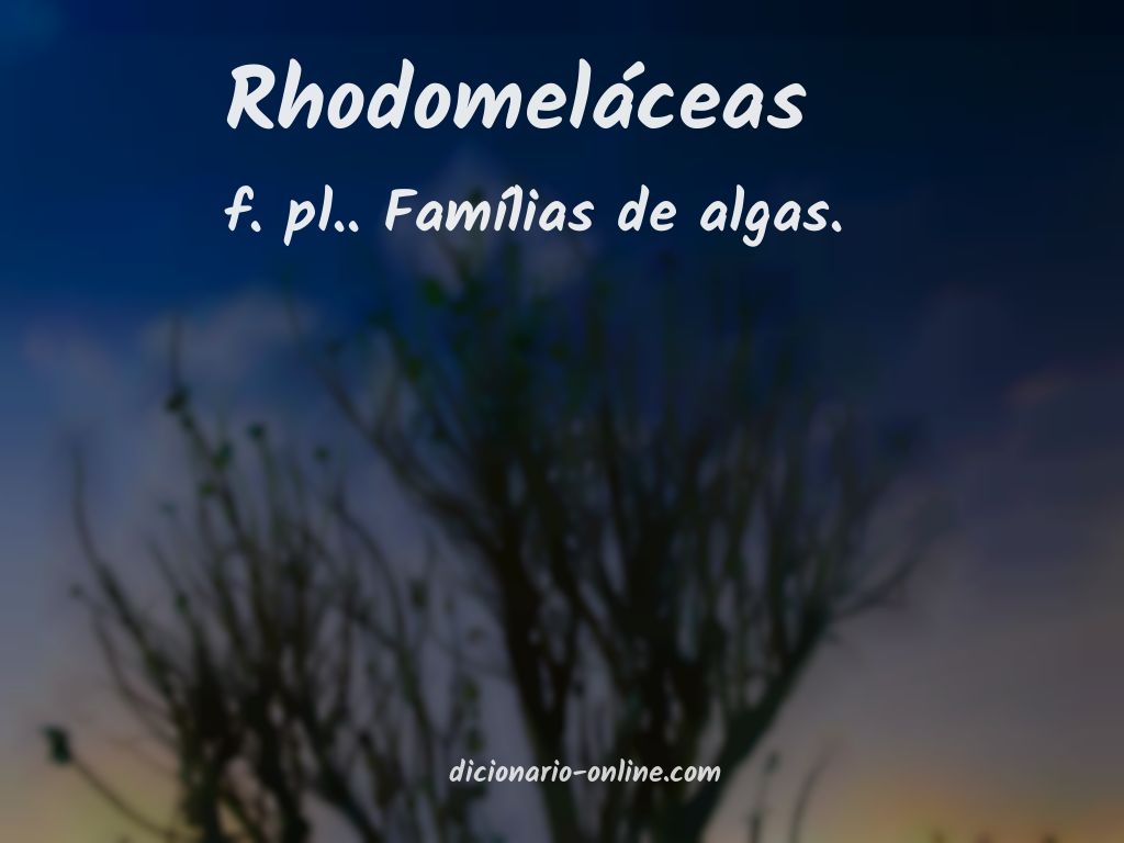 Significado de rhodomeláceas