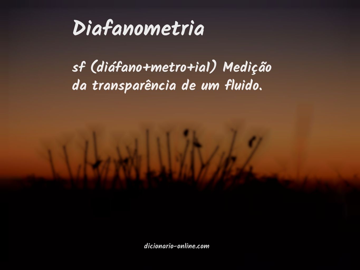 Significado de diafanometria