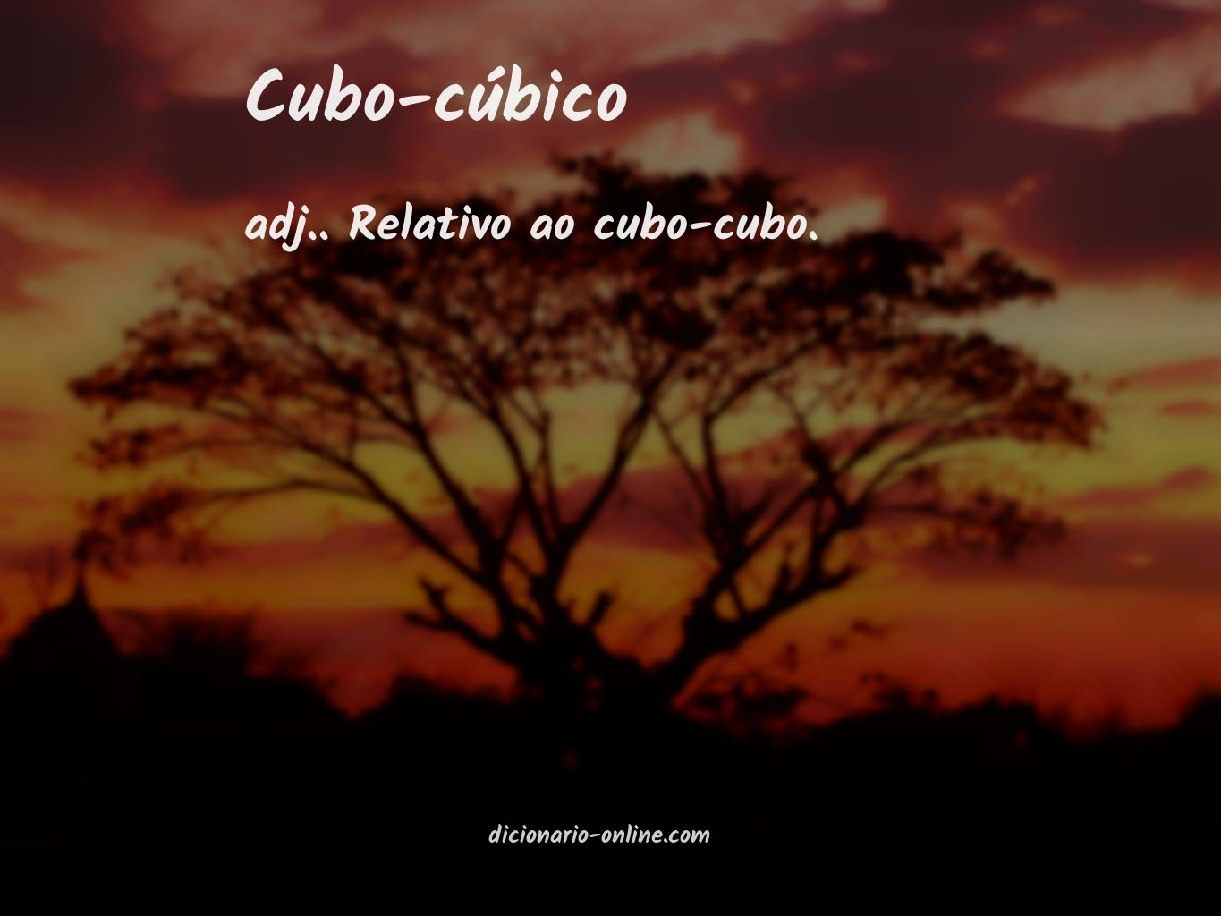 Significado de cubo-cúbico