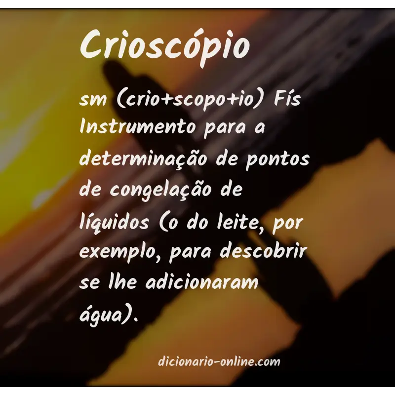 Significado de crioscópio