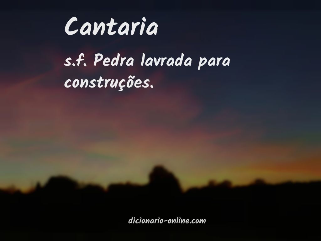 Significado de cantaria