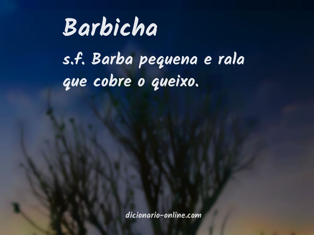 Significado de barbicha