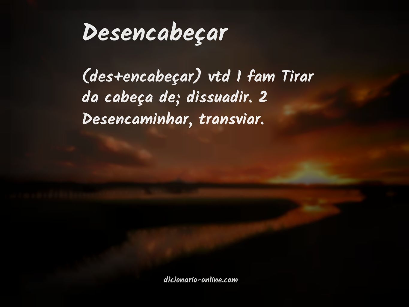 Significado de desencabeçar