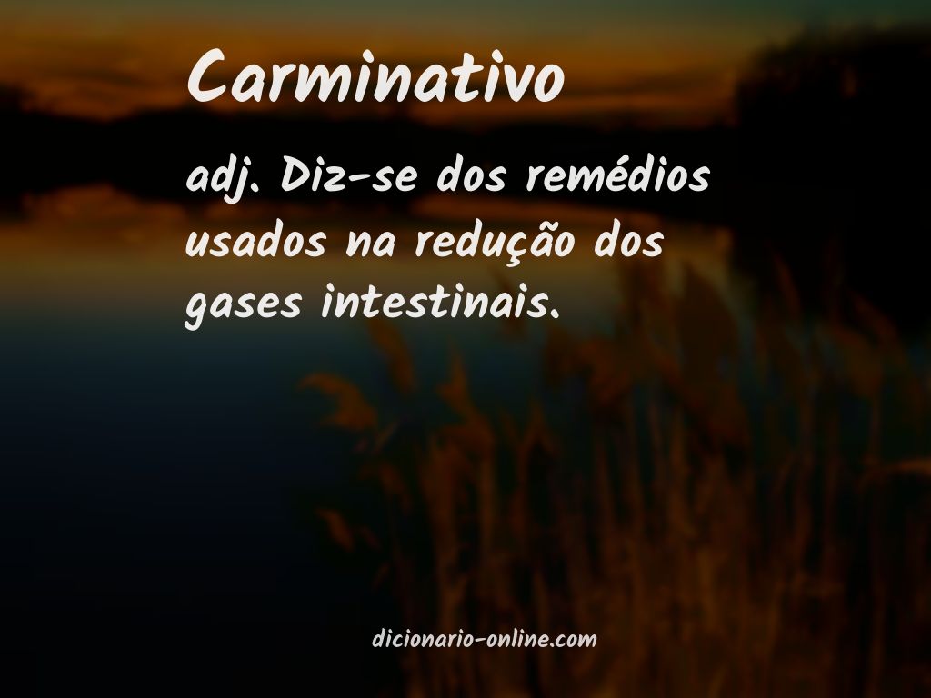 Significado de carminativo