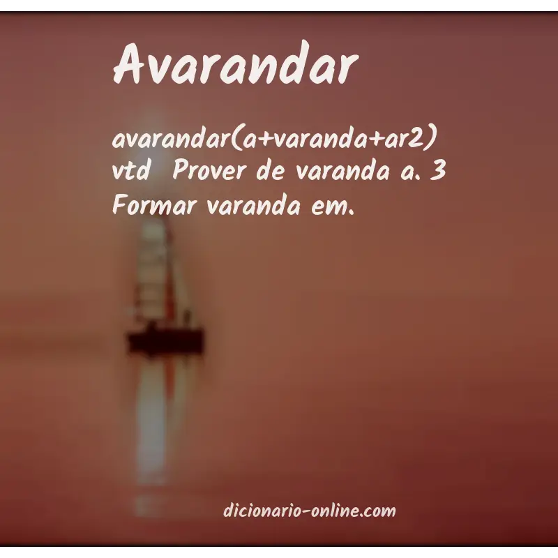 Significado de avarandar