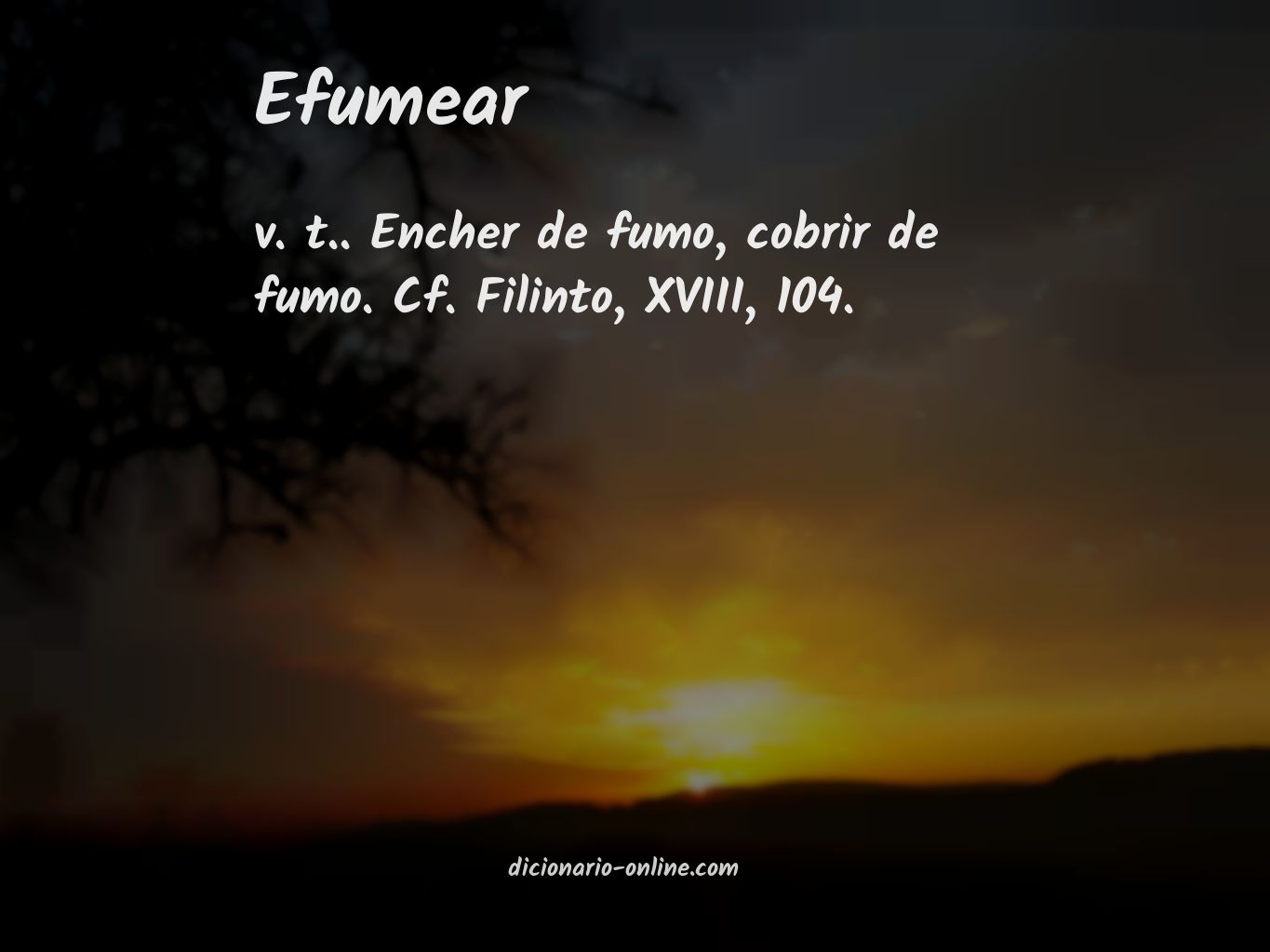 Significado de efumear