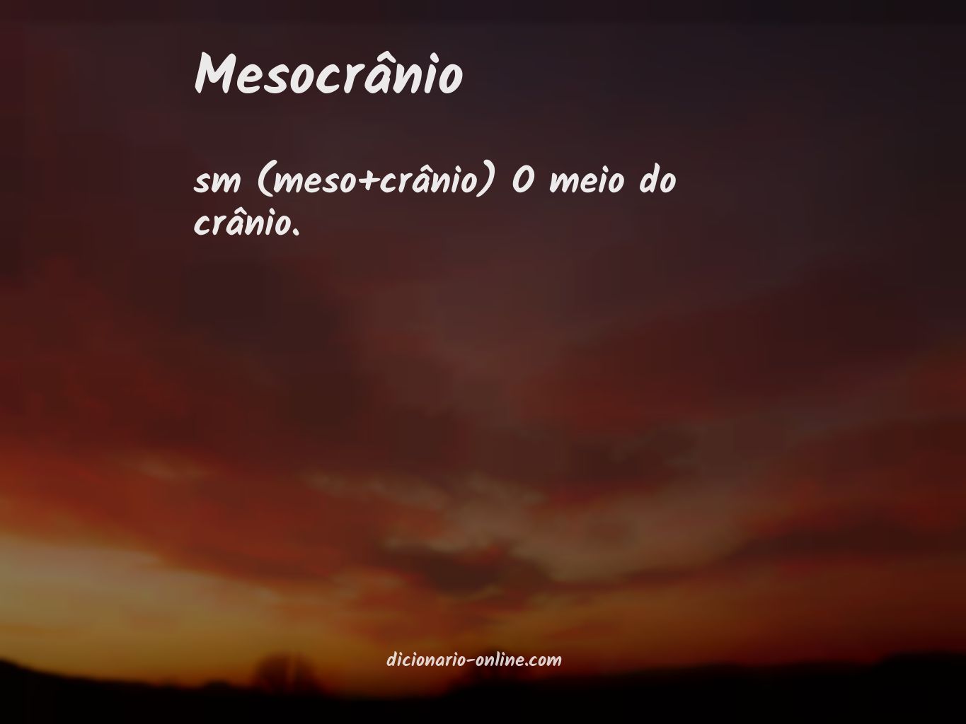 Significado de mesocrânio