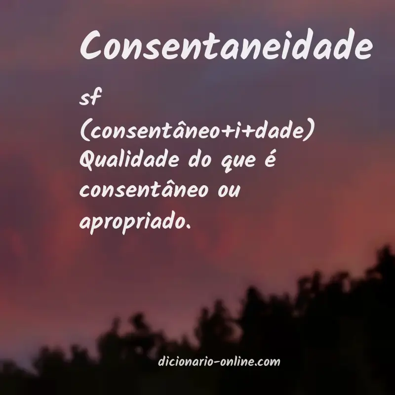 Significado de consentaneidade