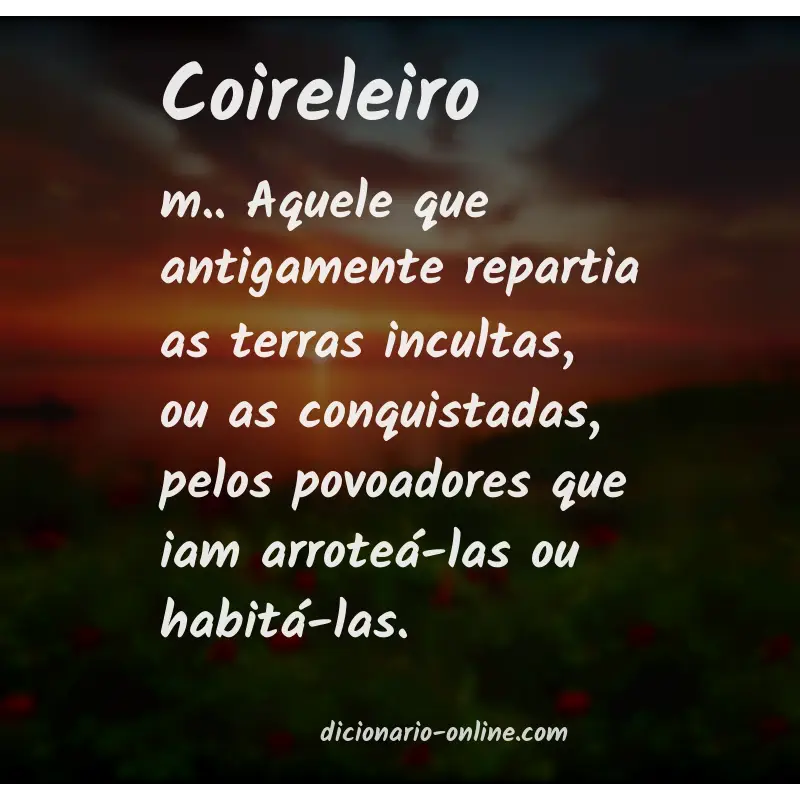 Significado de coireleiro