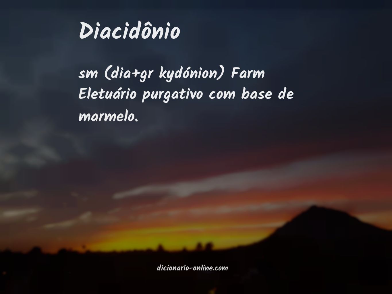 Significado de diacidônio