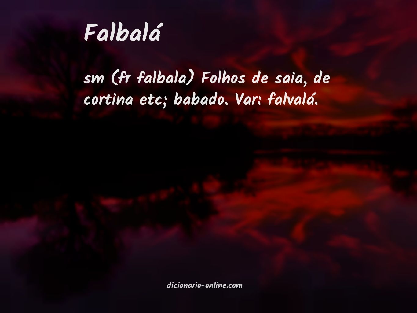 Significado de falbalá