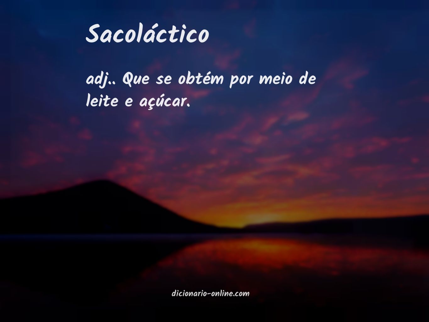 Significado de sacoláctico