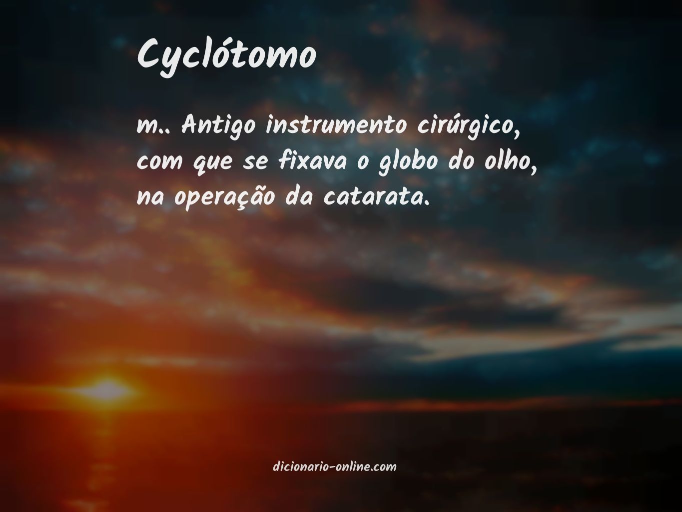 Significado de cyclótomo