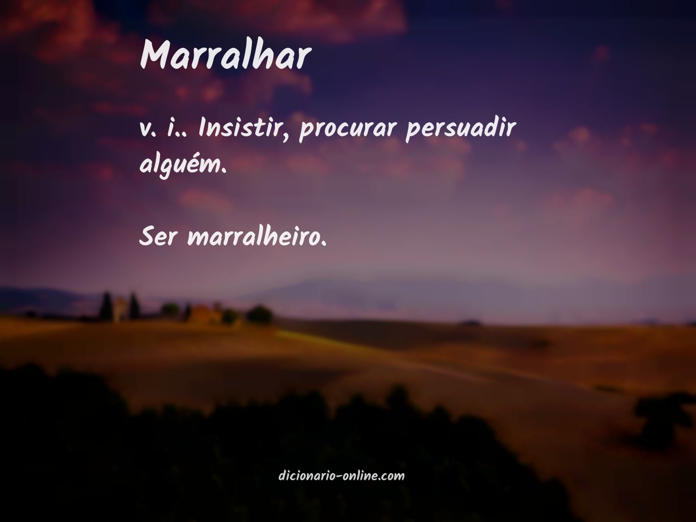 Significado de marralhar