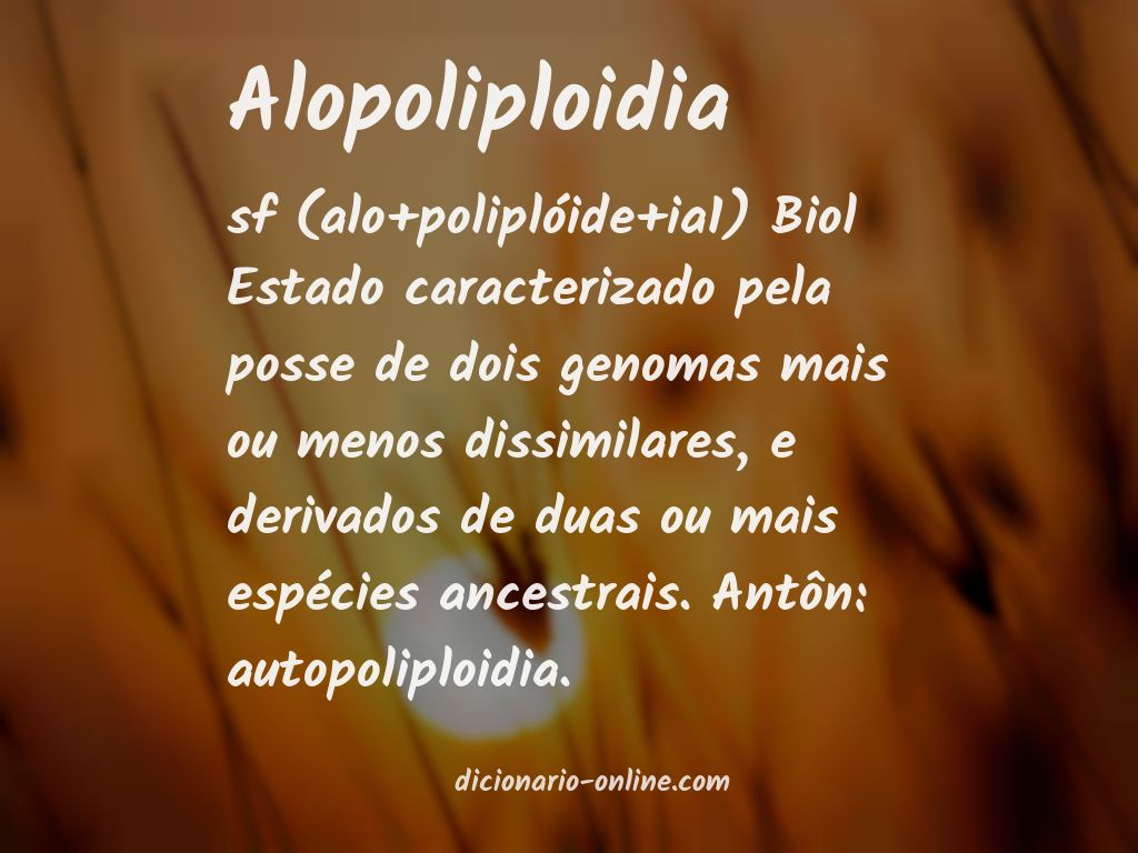 Significado de alopoliploidia