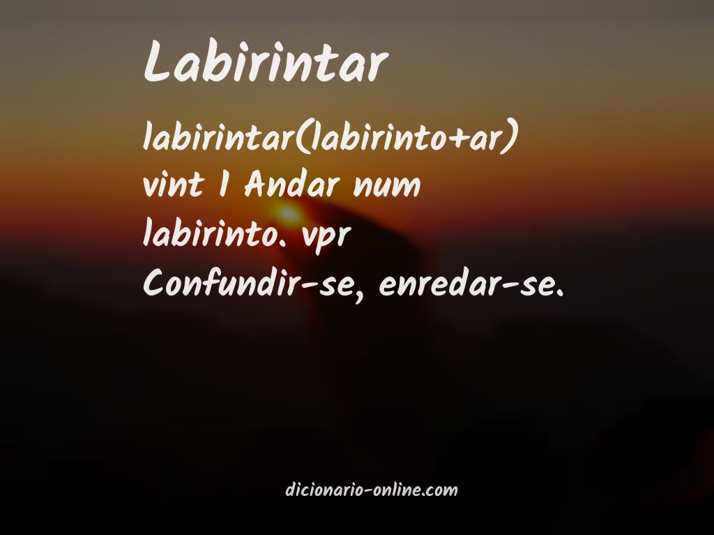 Significado de labirintar