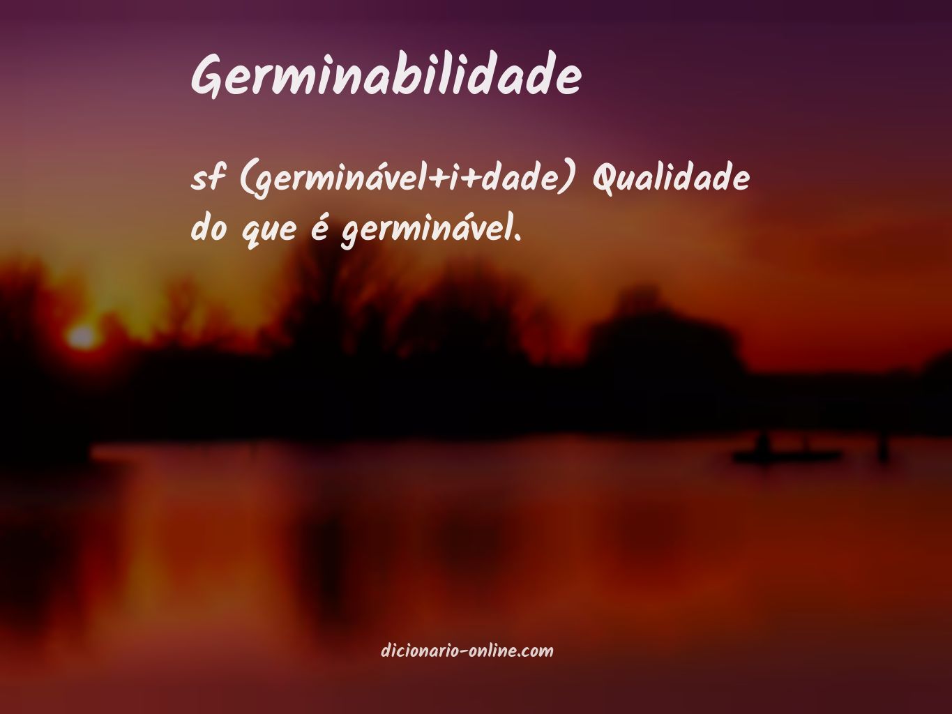 Significado de germinabilidade