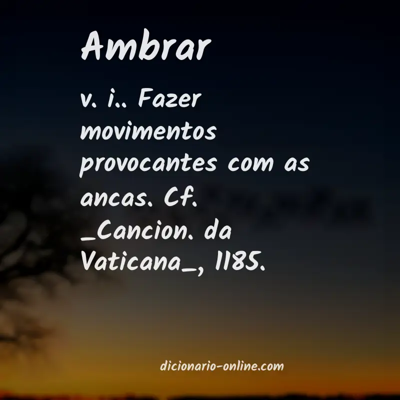 Significado de ambrar