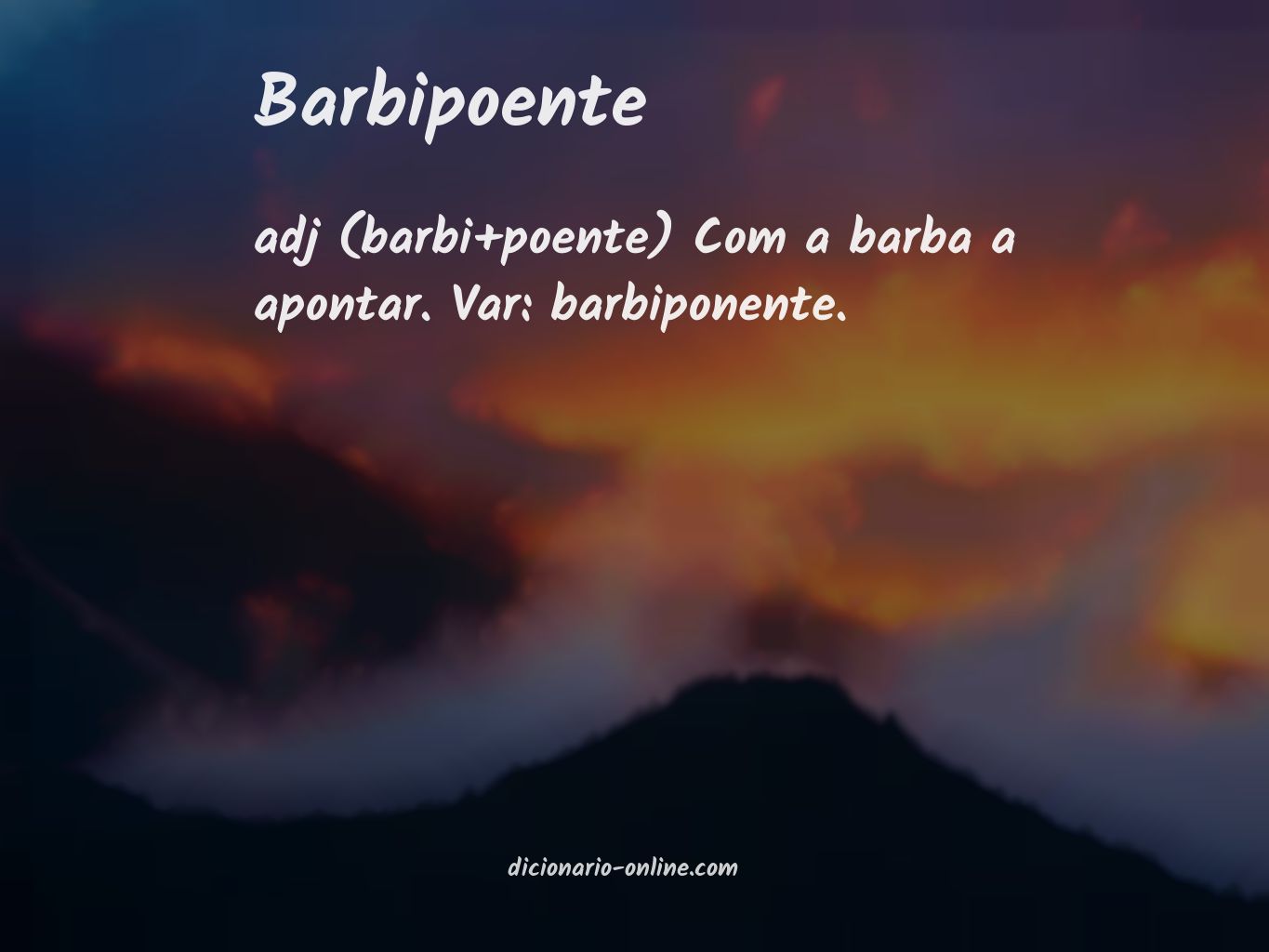 Significado de barbipoente