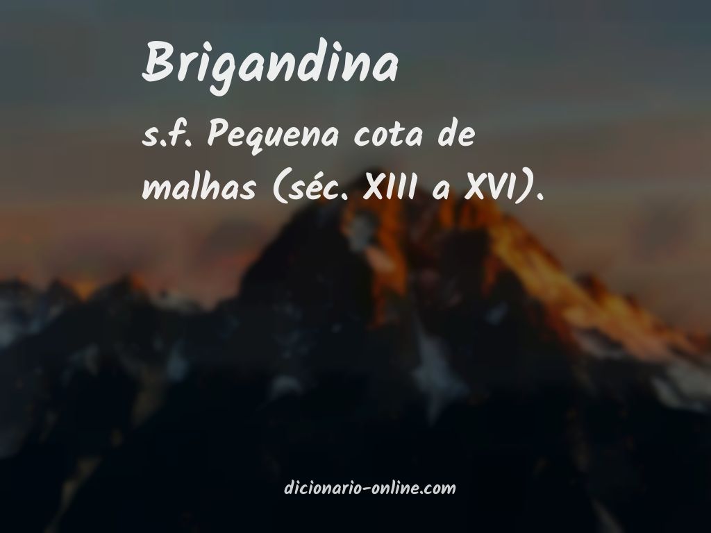 Significado de brigandina