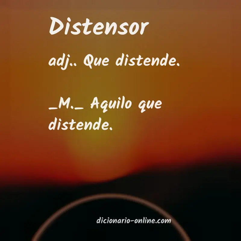 Significado de distensor