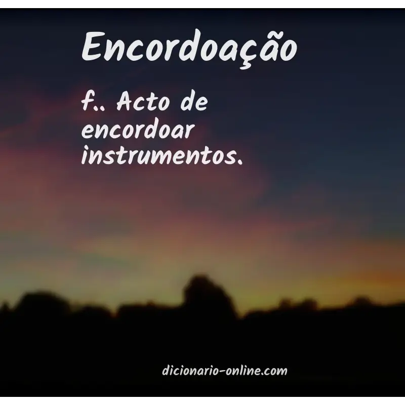 Significado de encordoação