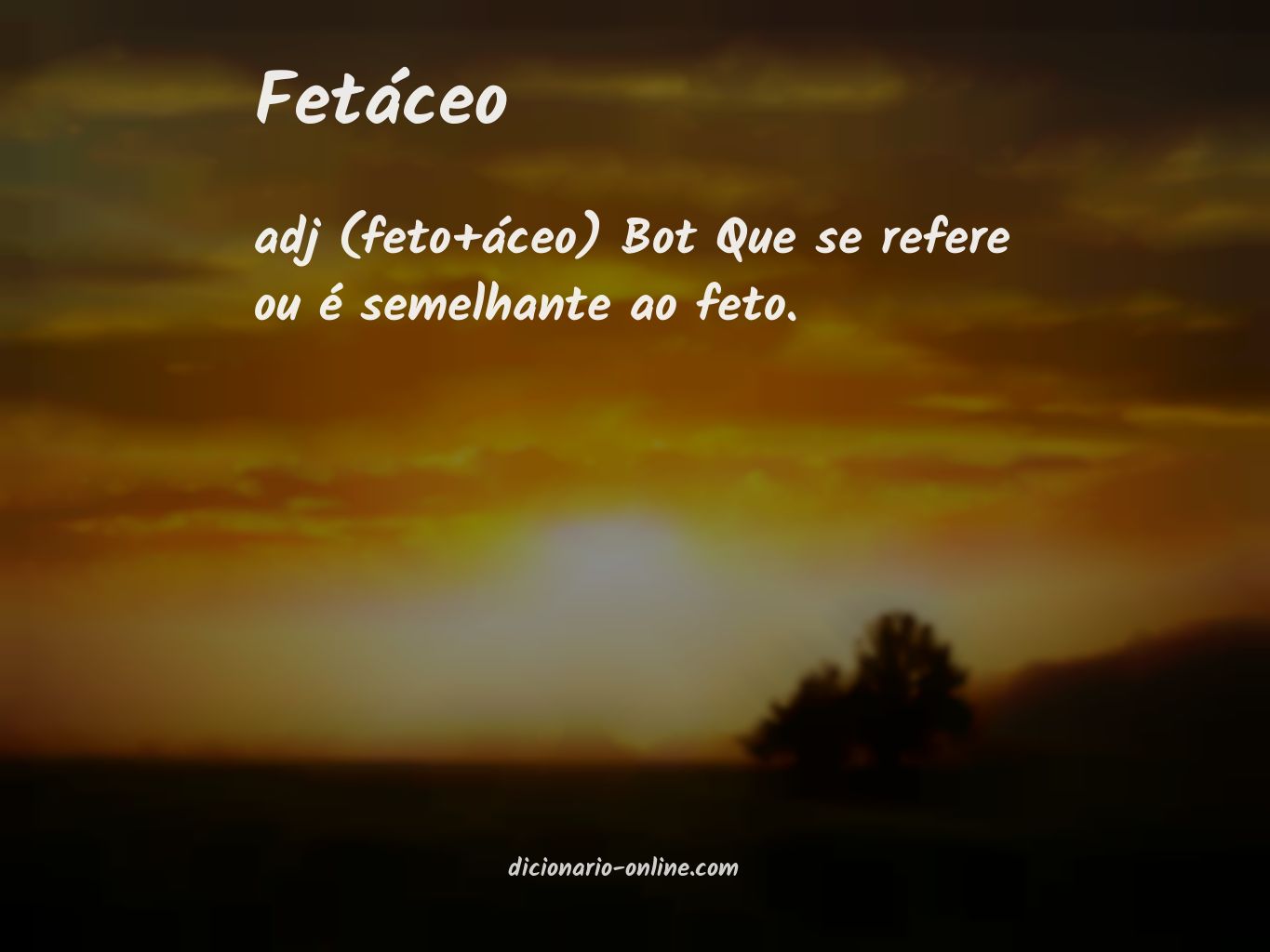 Significado de fetáceo