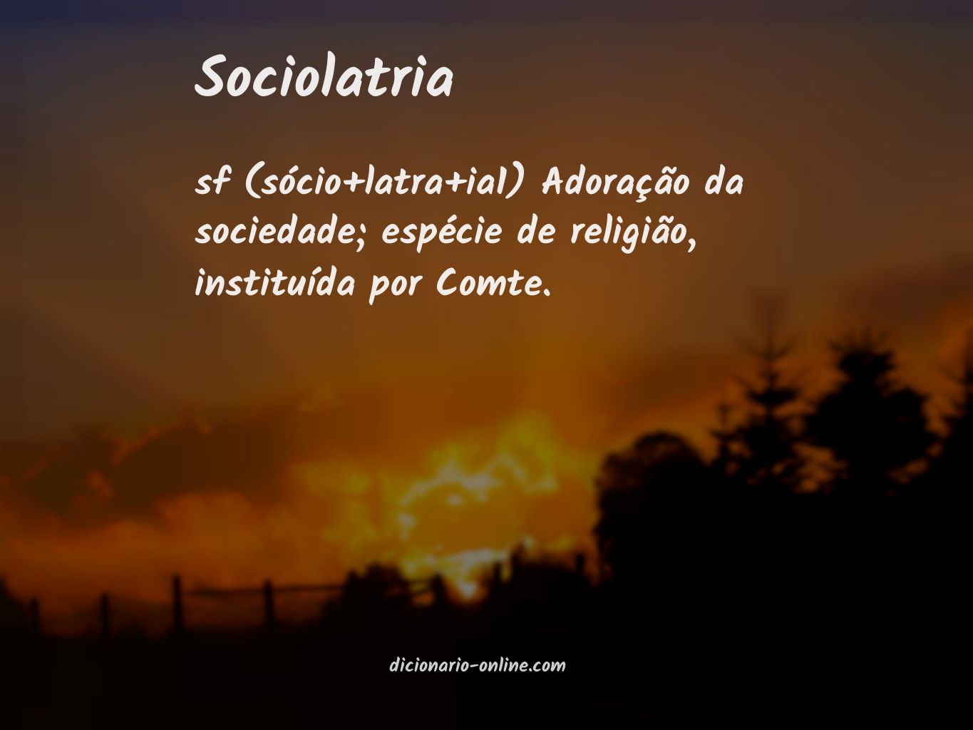 Significado de sociolatria