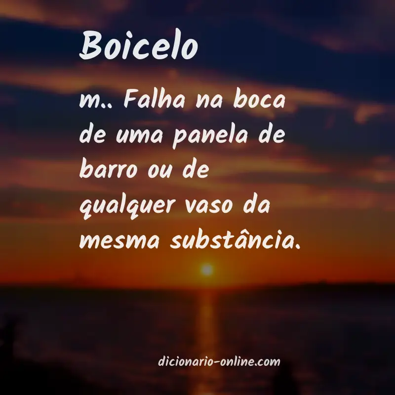 Significado de boicelo