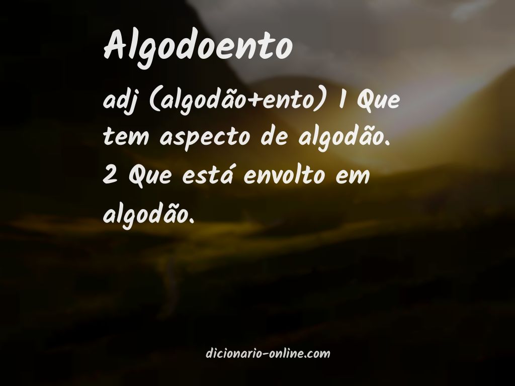 Significado de algodoento