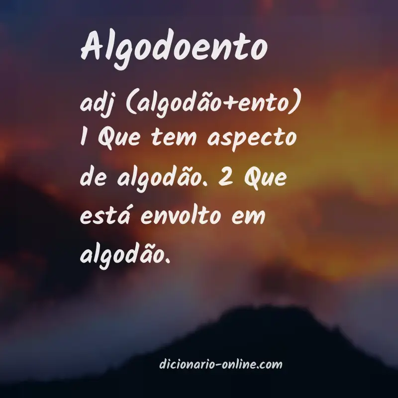 Significado de algodoento