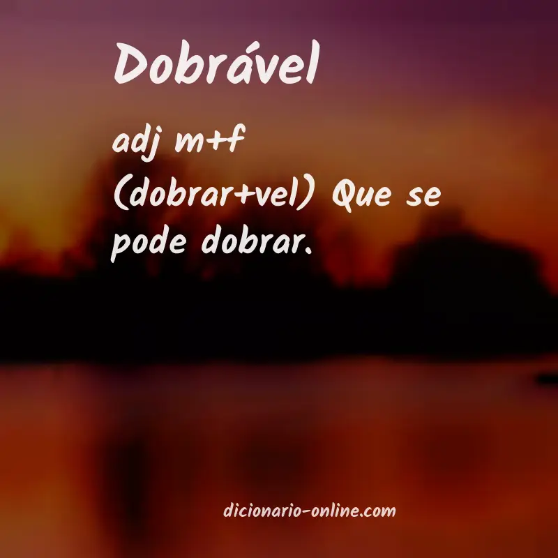 Significado de dobrável