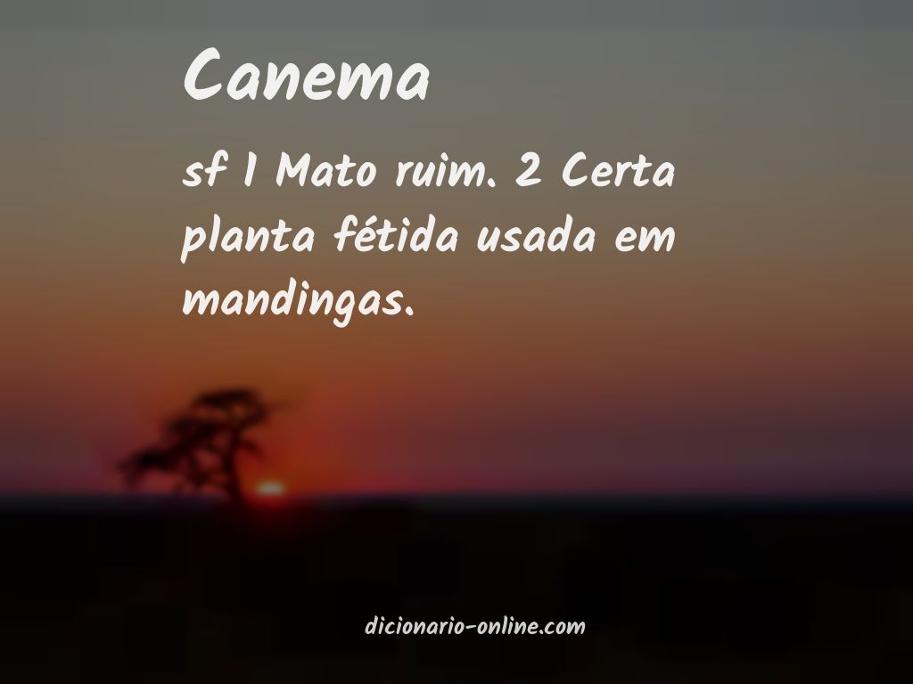 Significado de canema