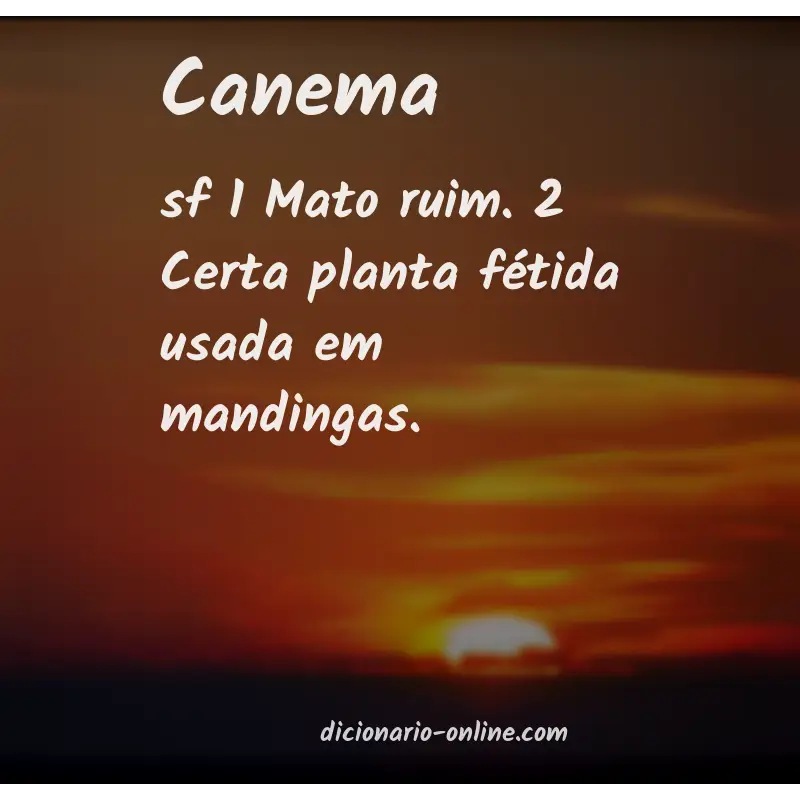 Significado de canema