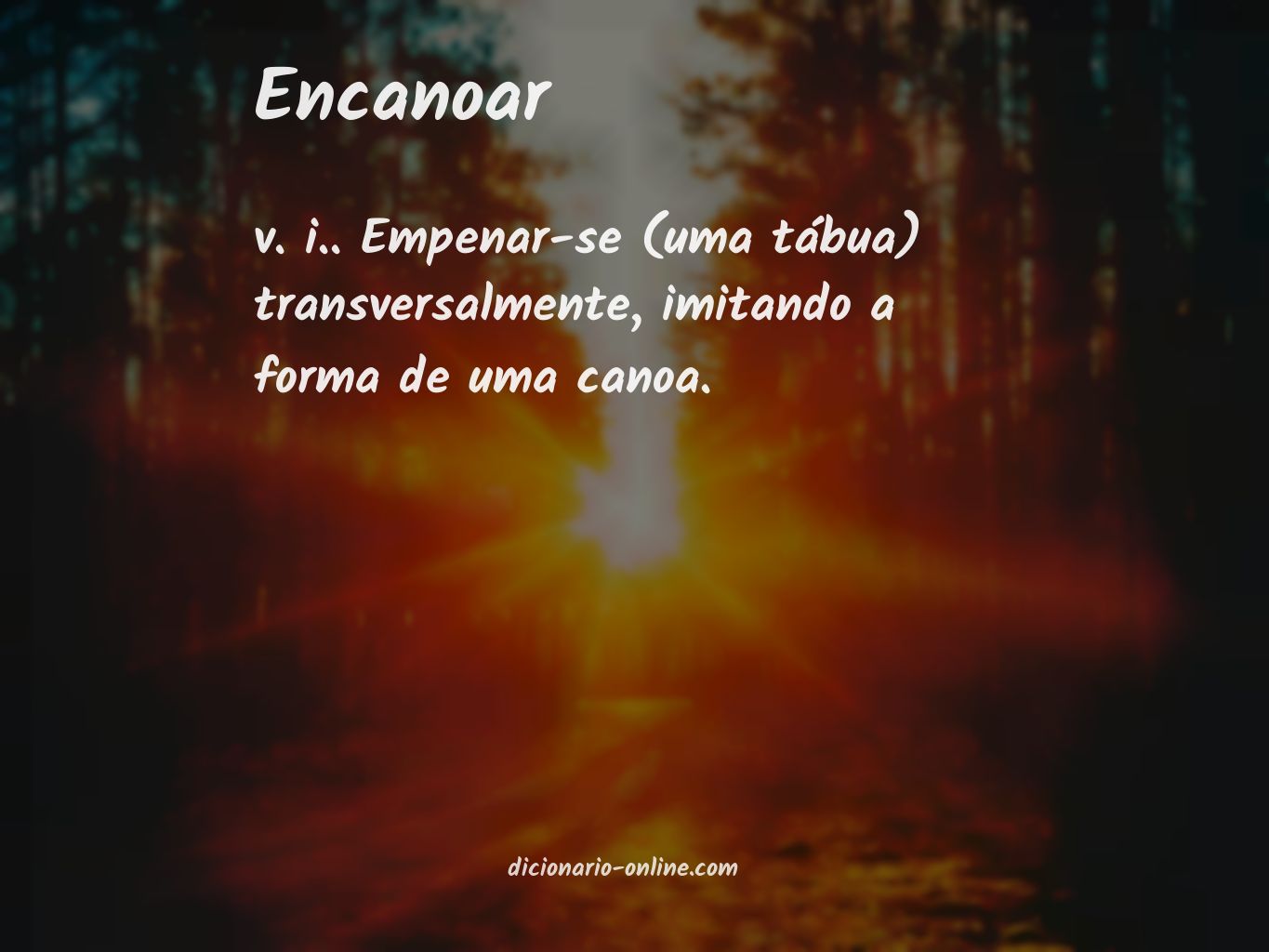 Significado de encanoar