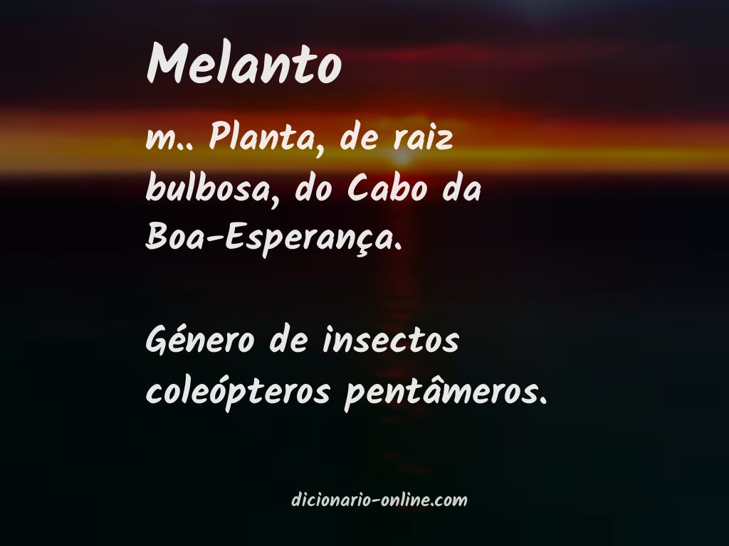 Significado de melanto