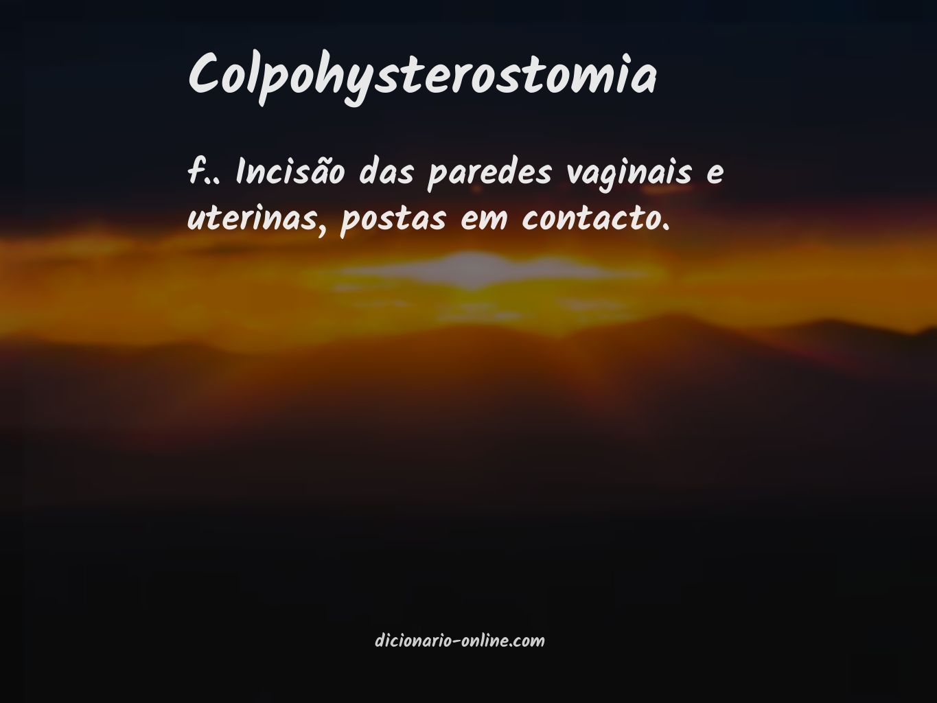 Significado de colpohysterostomia