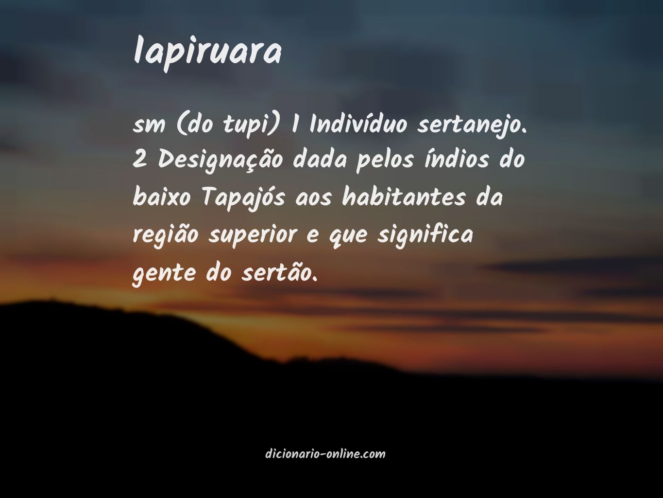 Significado de iapiruara