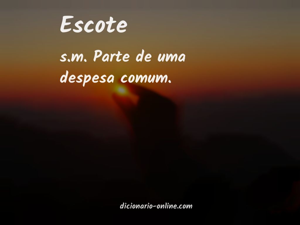 Significado de escote