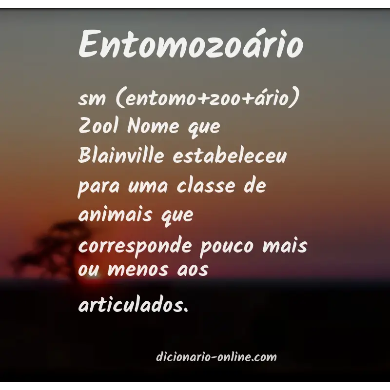 Significado de entomozoário