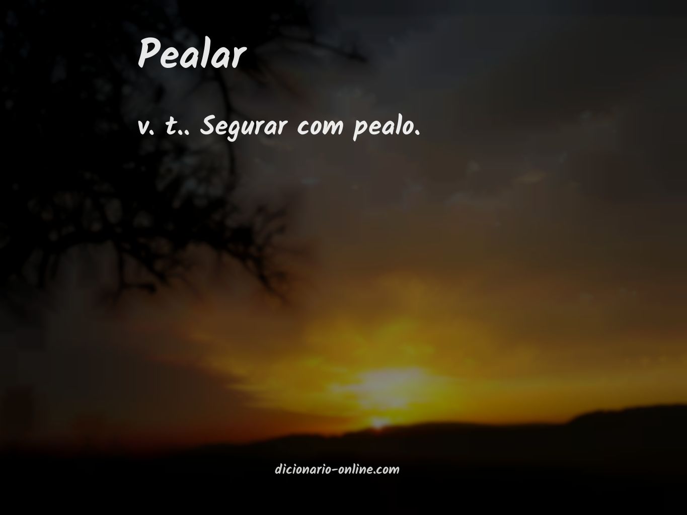 Significado de pealar