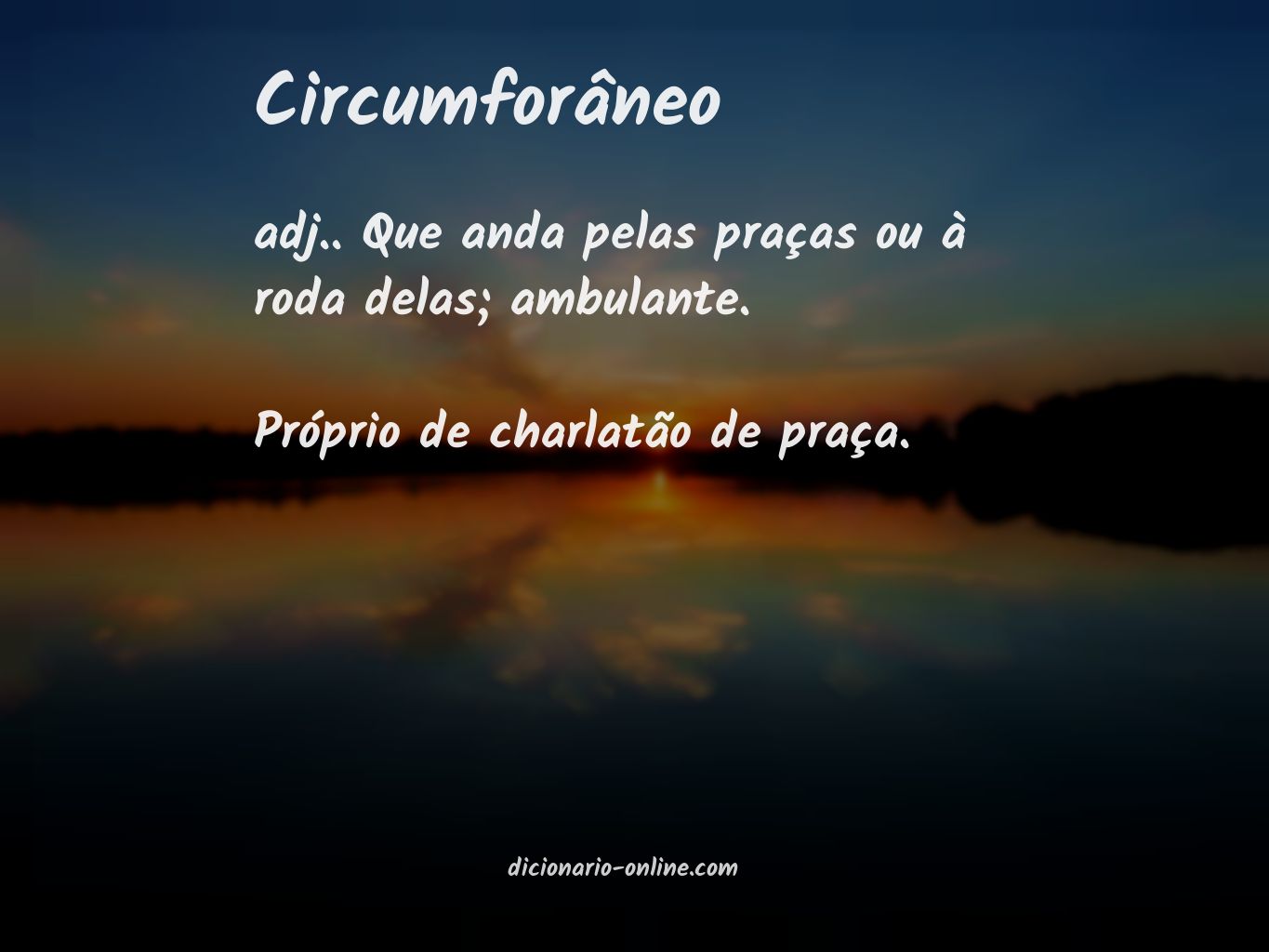 Significado de circumforâneo