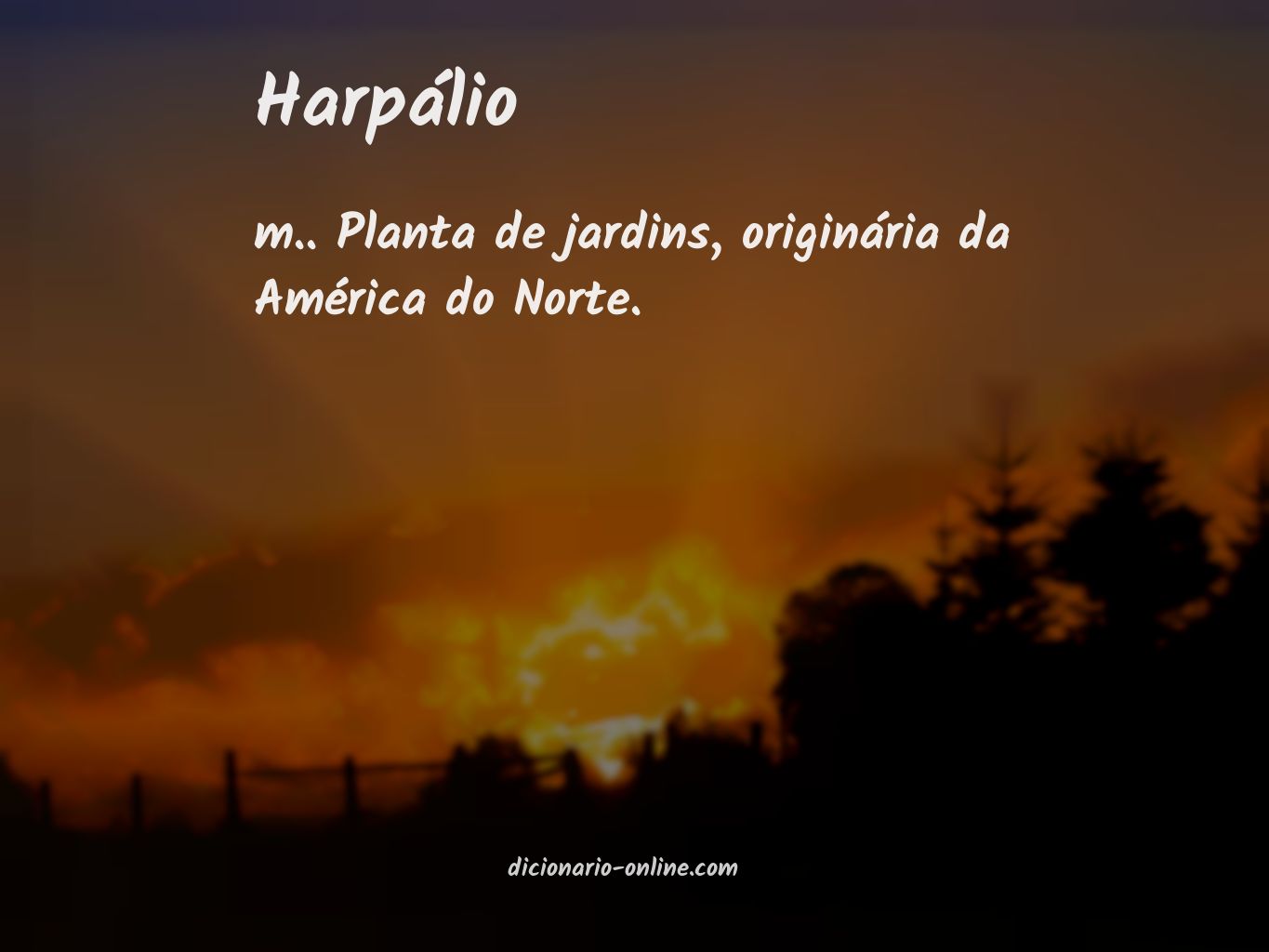 Significado de harpálio