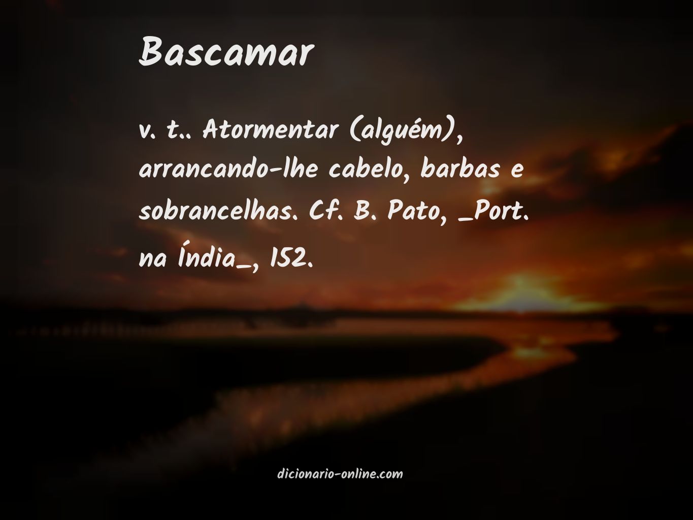 Significado de bascamar