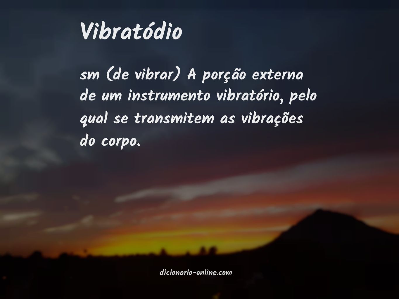 Significado de vibratódio