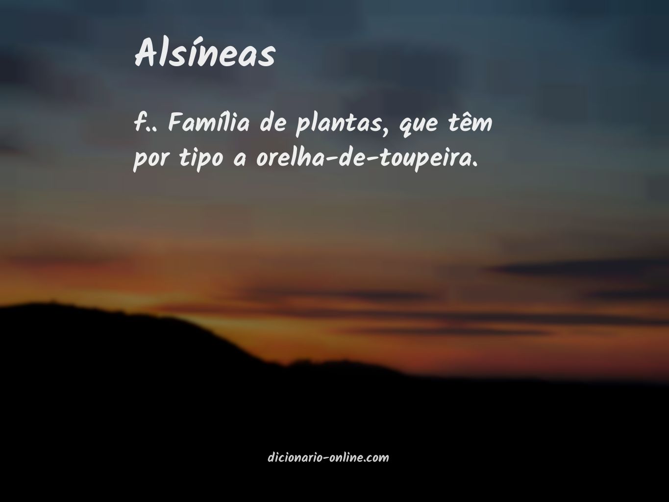 Significado de alsíneas